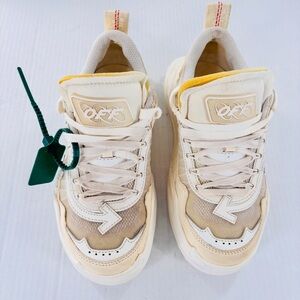 OFF WHITE White Mesh And Leather Odsy 1000 Sneakers
